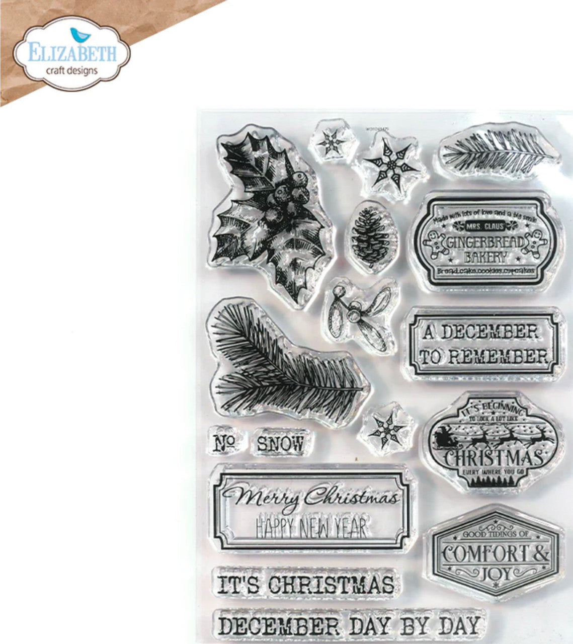 Elizabeth Craft Designs December to Remember-stempelset